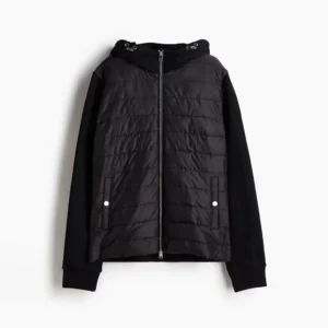 کاپشن مردانه کلاه دار مدل هیبرید از برند H&M