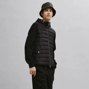 کاپشن مردانه کلاه دار مدل هیبرید از برند H&M